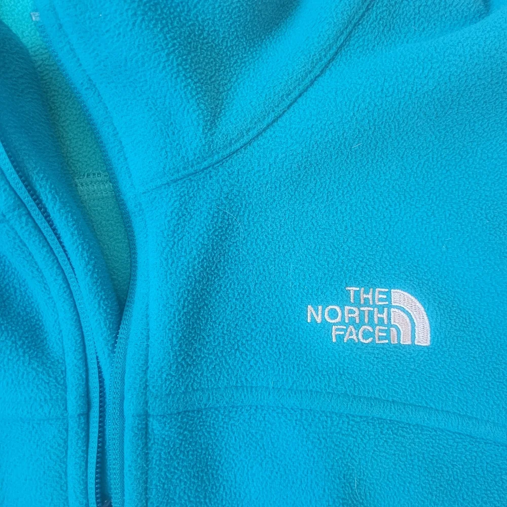 The North Face Womens Teal Fleece Jacket - Picture 3 of 4